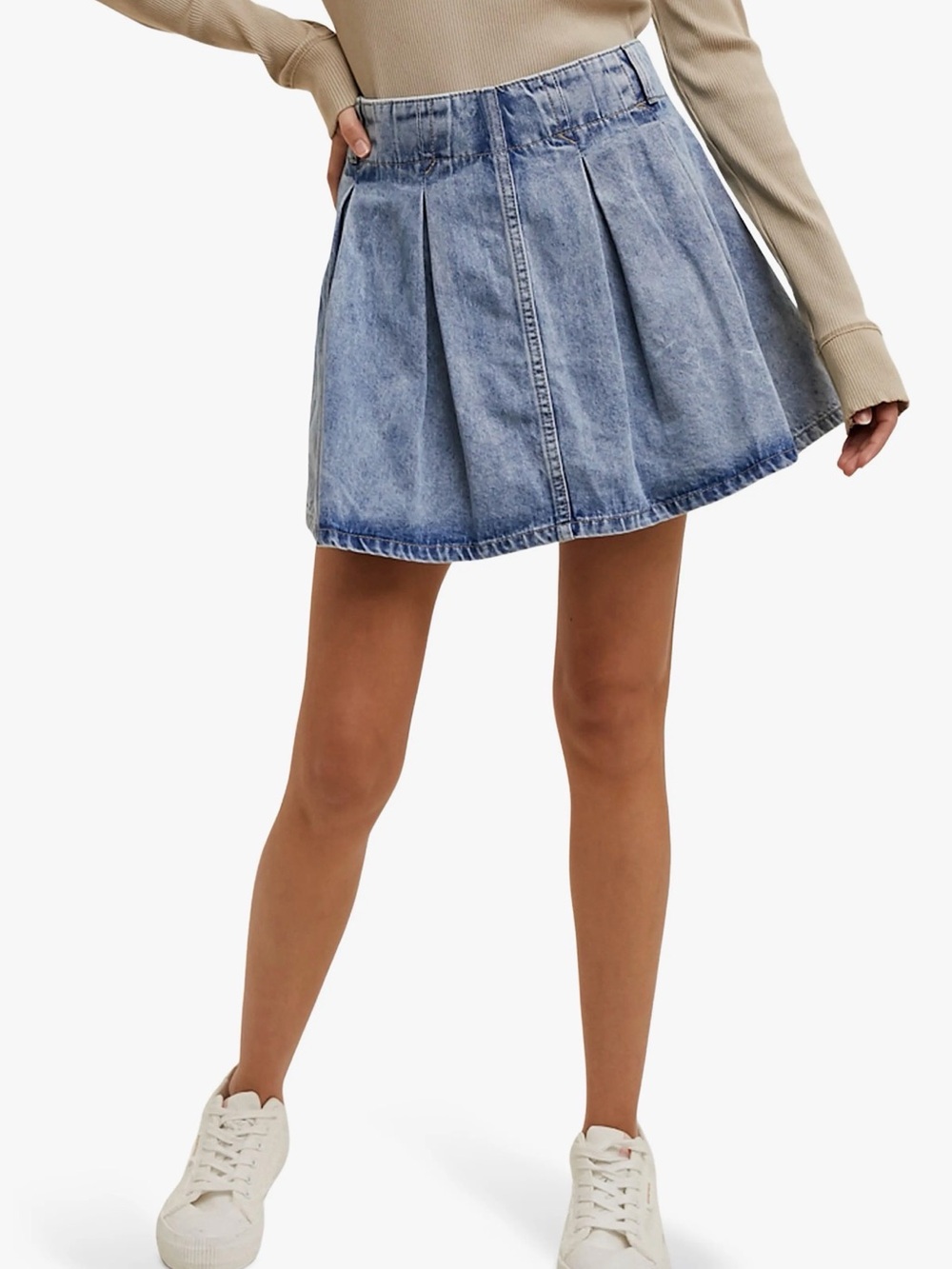 ✨ Wish List Jeans Pleated Denim Skort Size Small NWT Y2K Mini Skirt ✨